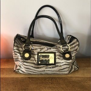 BETSEYVILLE Leopard Print & Sequin Handbag